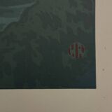 Lithograph by Henri Rivière The Enchantment of the Hours - The First Quarter