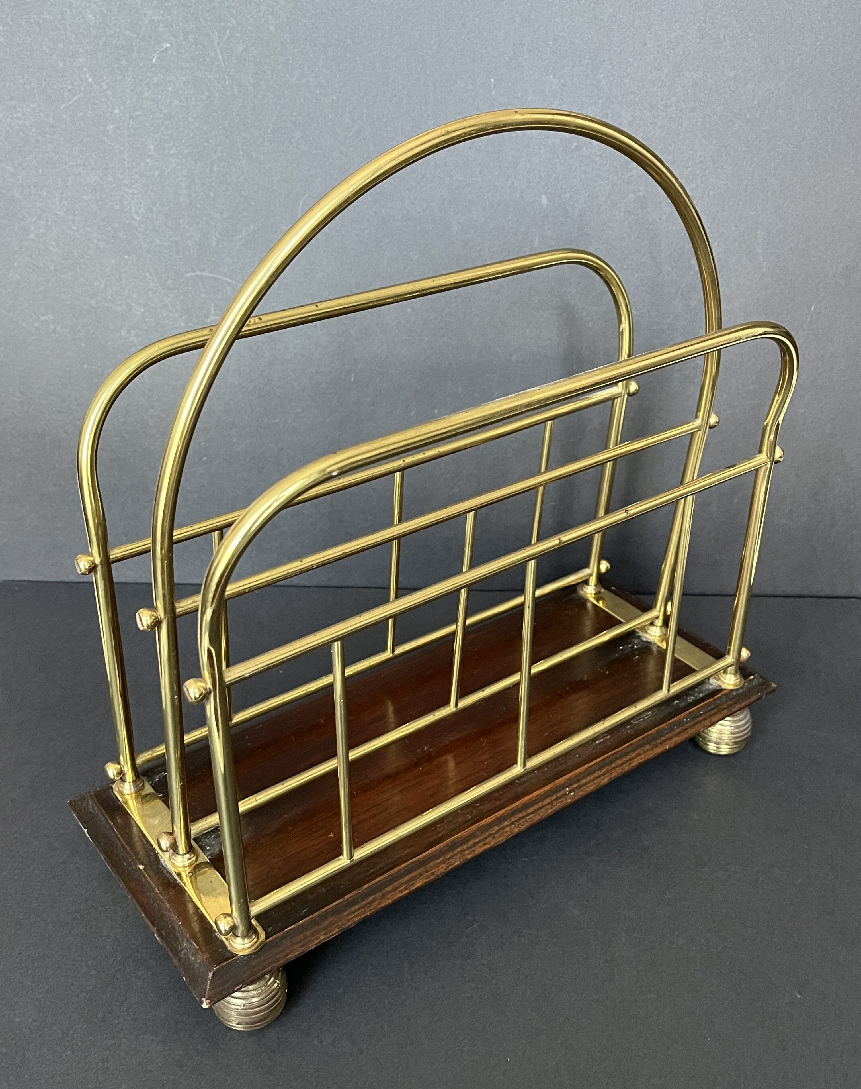 Vintage magazine door in gold metal