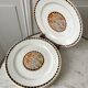 set of 6 flat plates Sarreguemines model "Nomeny" art deco 30s