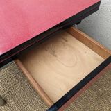 Red formica coffee table