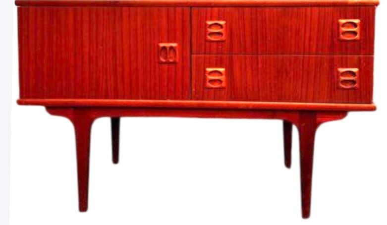 Vintage Scandinavian teak enfilade commode
