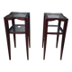 Pair of varnished wood selettes