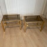 Pair of side table Hollywood Regency, 1970