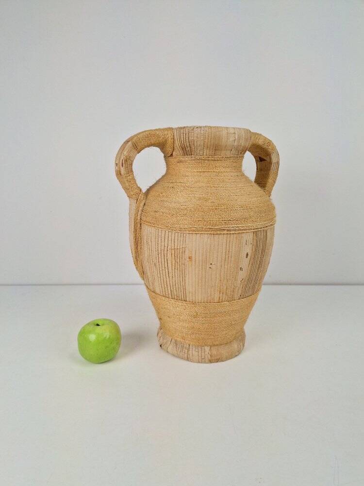 Mid-Century Terracotta Amphora Jar Vase with Handles, 1950s