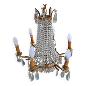 Lustre mongolfière à - pampilles