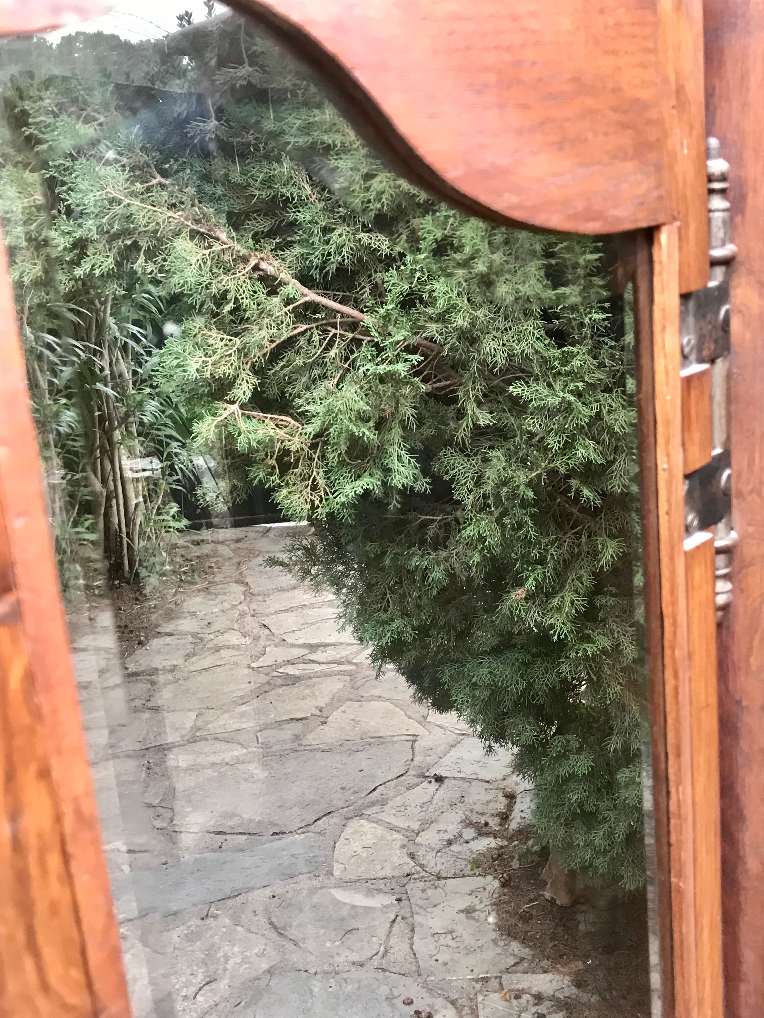 Old semi-glazed wardrobe