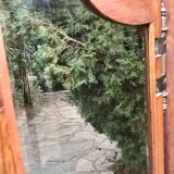 Old semi-glazed wardrobe