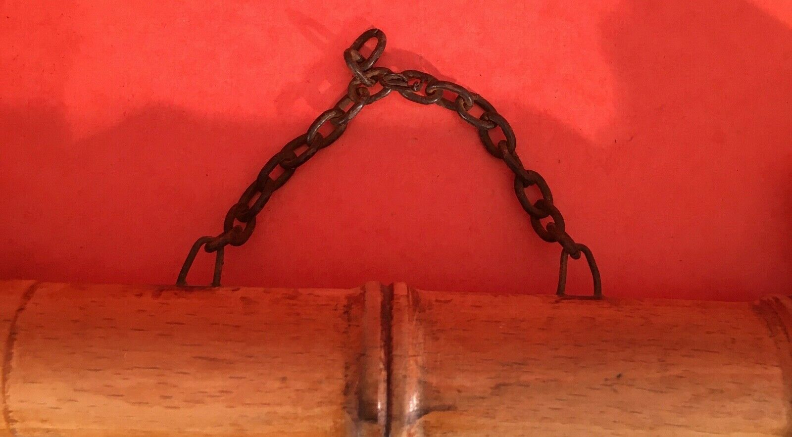 Vintage rattan mirror 33x27cm