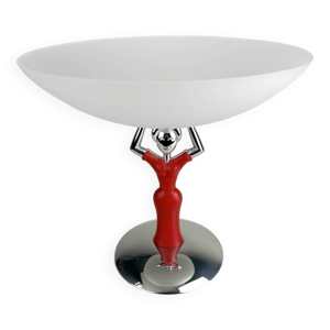 Vide-poche design chrome - verre