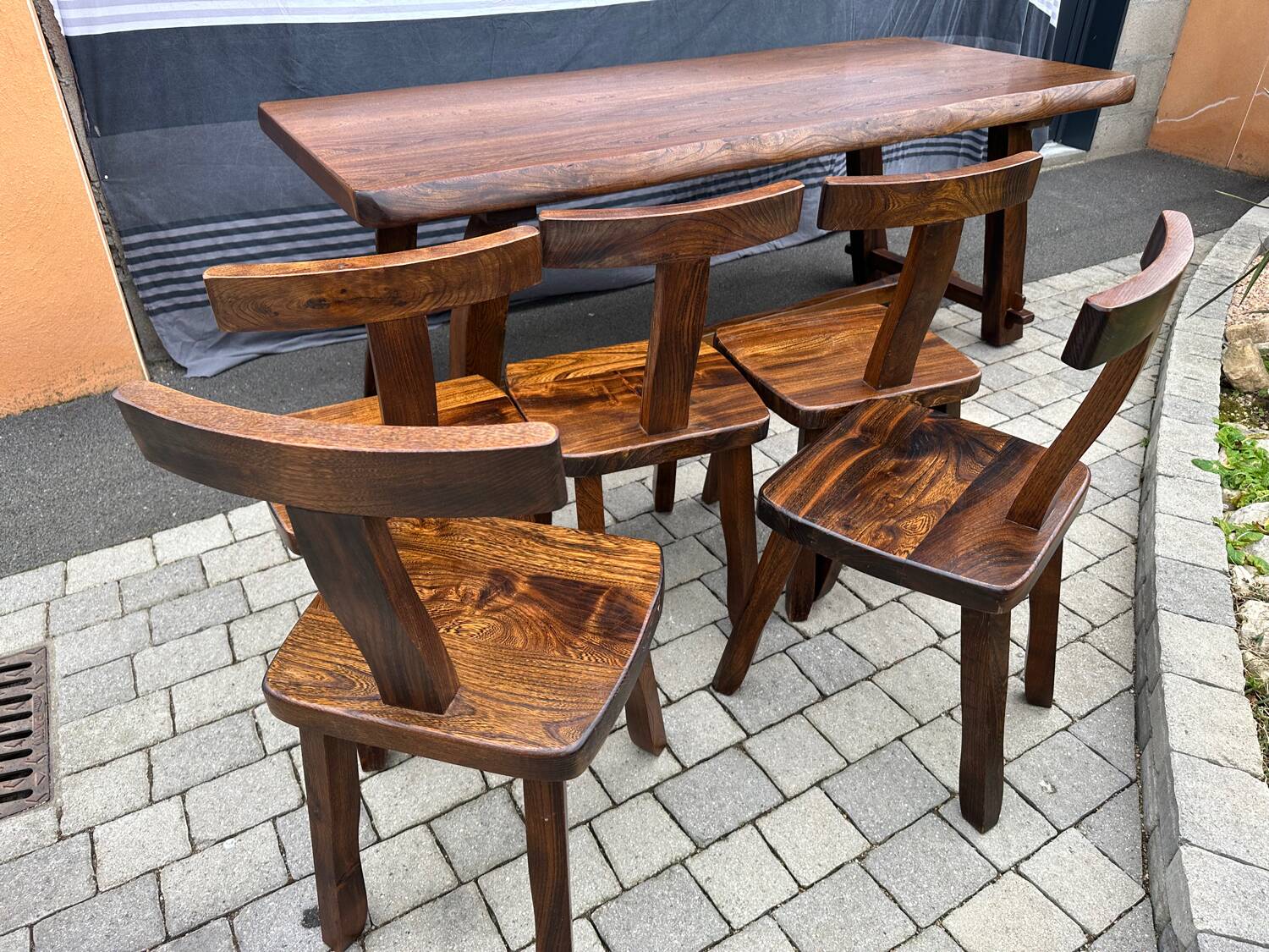 Aranjou table and chairs set 1980