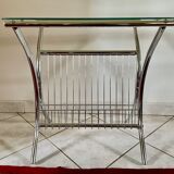 End of sofa magazine holder chrome 1970