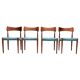 Set de 4 chaises de salle à manger par C. Linneberg pour B. Pedersen Danemark 1970