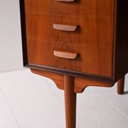 Scandinavian oval desk in teak from the 1960s.
