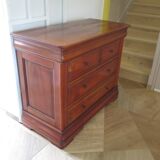 Cherrywood chest of drawers with ogee – 4 drawers – 80s – Louis Philippe style