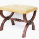 Curule Stool Empire  with Needlepoint