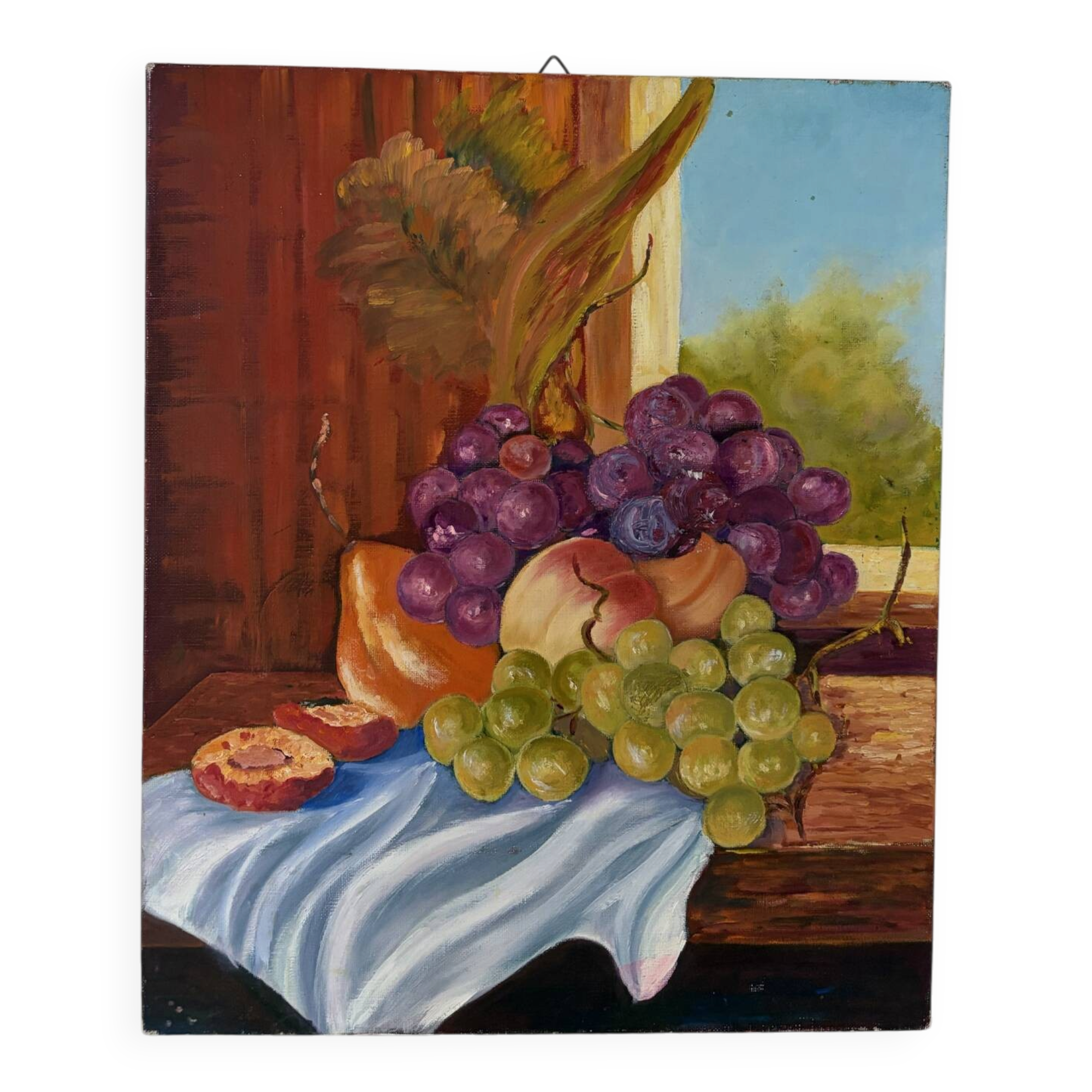 Still life in oil, the grapes