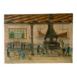 Grande toile ancienne