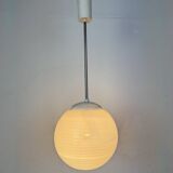 Vintage Chandelier with Milk Glass from Elektrosvit, 1960s