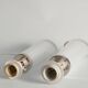 Large White Crystal Glass Table Lamps, Carl Fagerlund, Orrefors, 1960, Set of 2