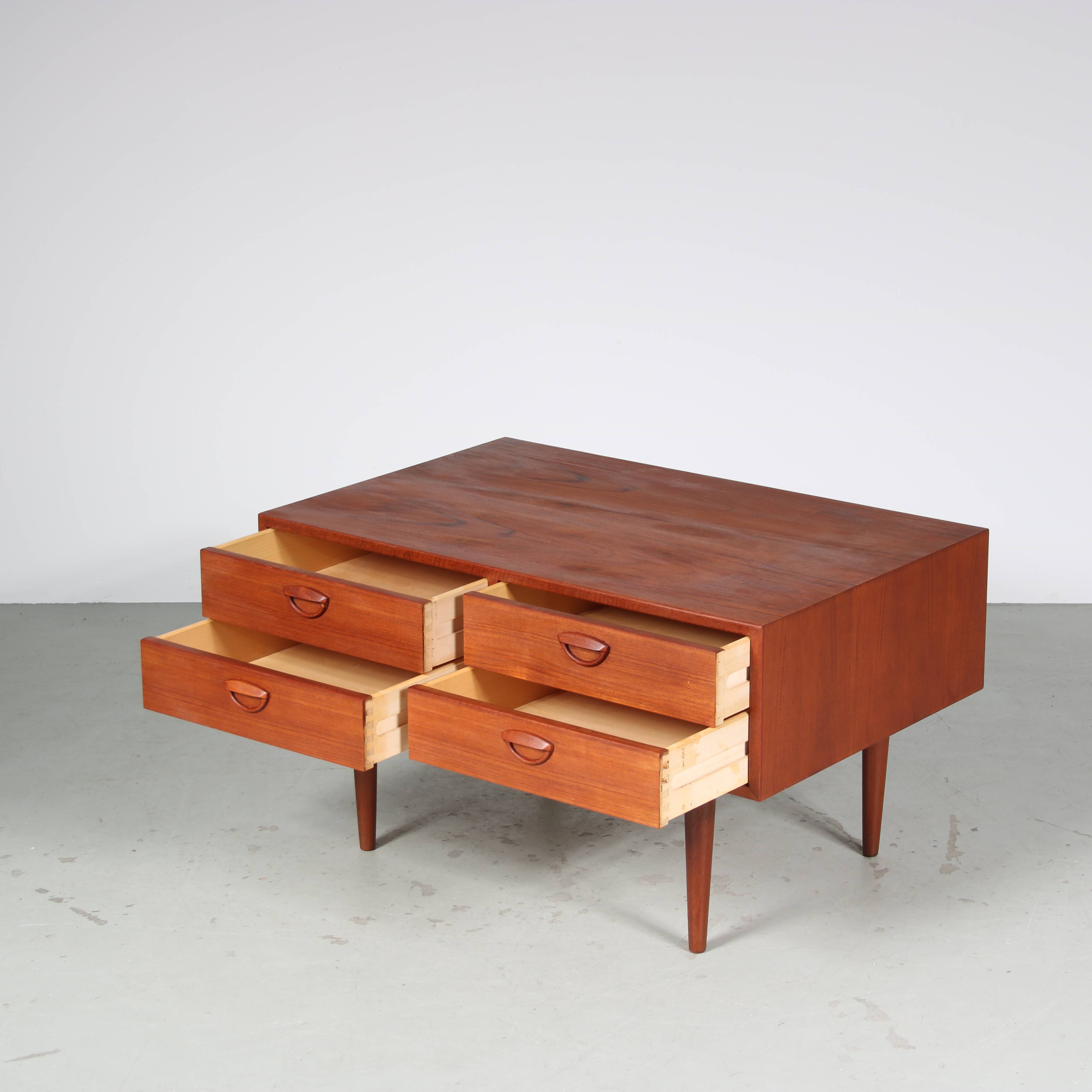 1960s Drawer cabinet by Kai Kristiansen for Feldballes Mobelfabrik, Denmark