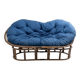 Handcrafted Italian "Mamasan" Loveseat Sofa in Solid Natural Reed & Ve