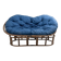 Handcrafted Italian "Mamasan" Loveseat Sofa in Solid Natural Reed & Ve