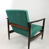 Green velvet GFM-142 Armchair by Edmund Homa, 1970s