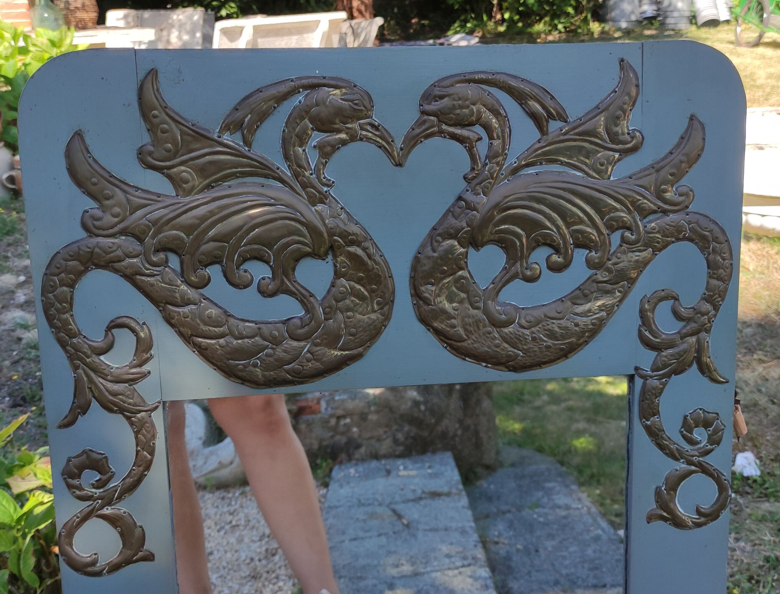 Original vintage mirror decoration birds