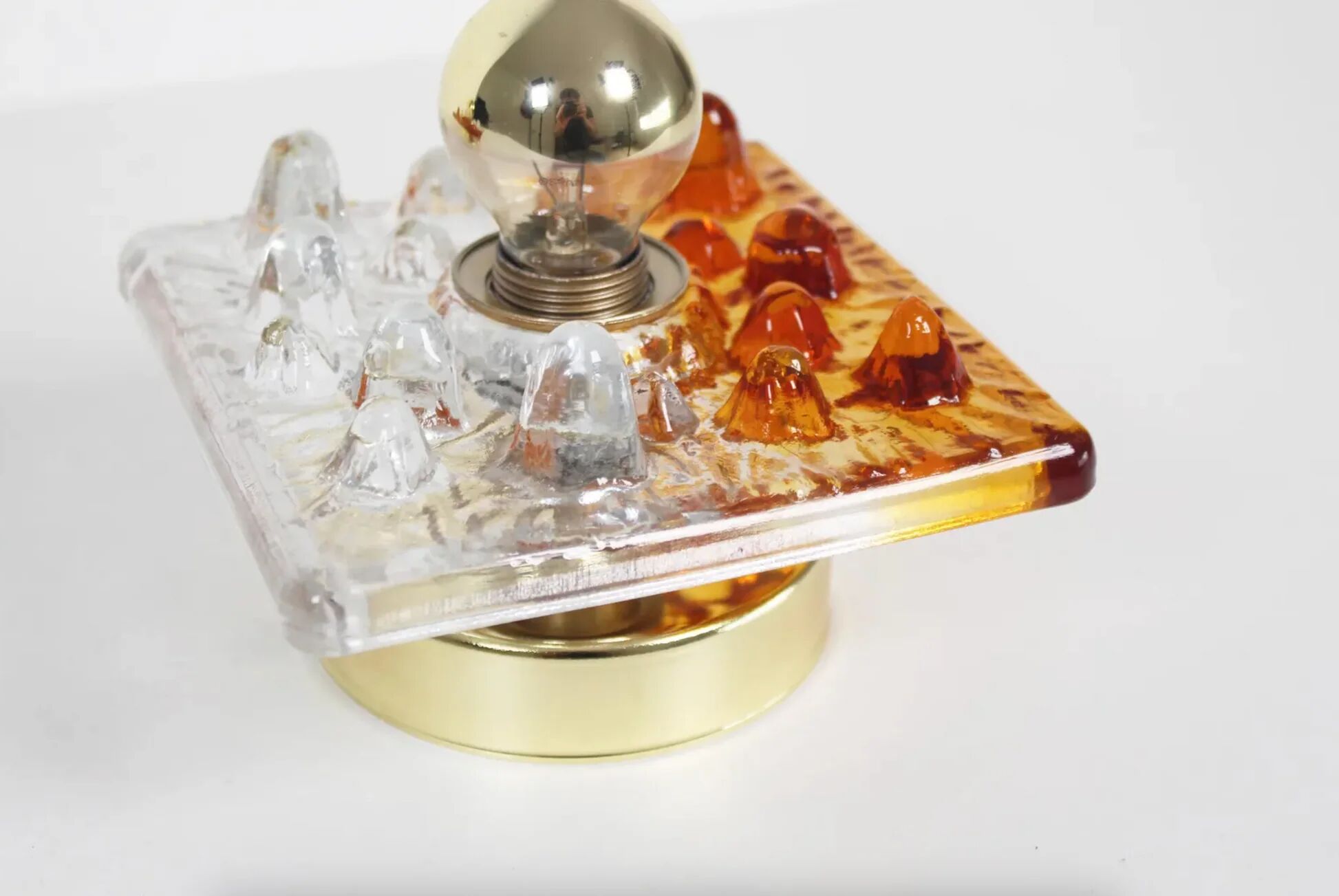 Pair of Murano glass wall lamps by AV Mazzega