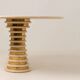 Italian Travertine and Brass Pedestal Dining Table Attributed to Marzio Cecchi for Studio Most, Italy,
