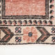 4x7 red & beige vintage rug, 122x207cm