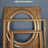 Old oval frame gilded stucco wood 50.5x40 cm, leaf 40x29.8 cm circa 1930 SB