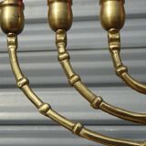 7-branch chandelier, in gilded brass, signed Wainberg.