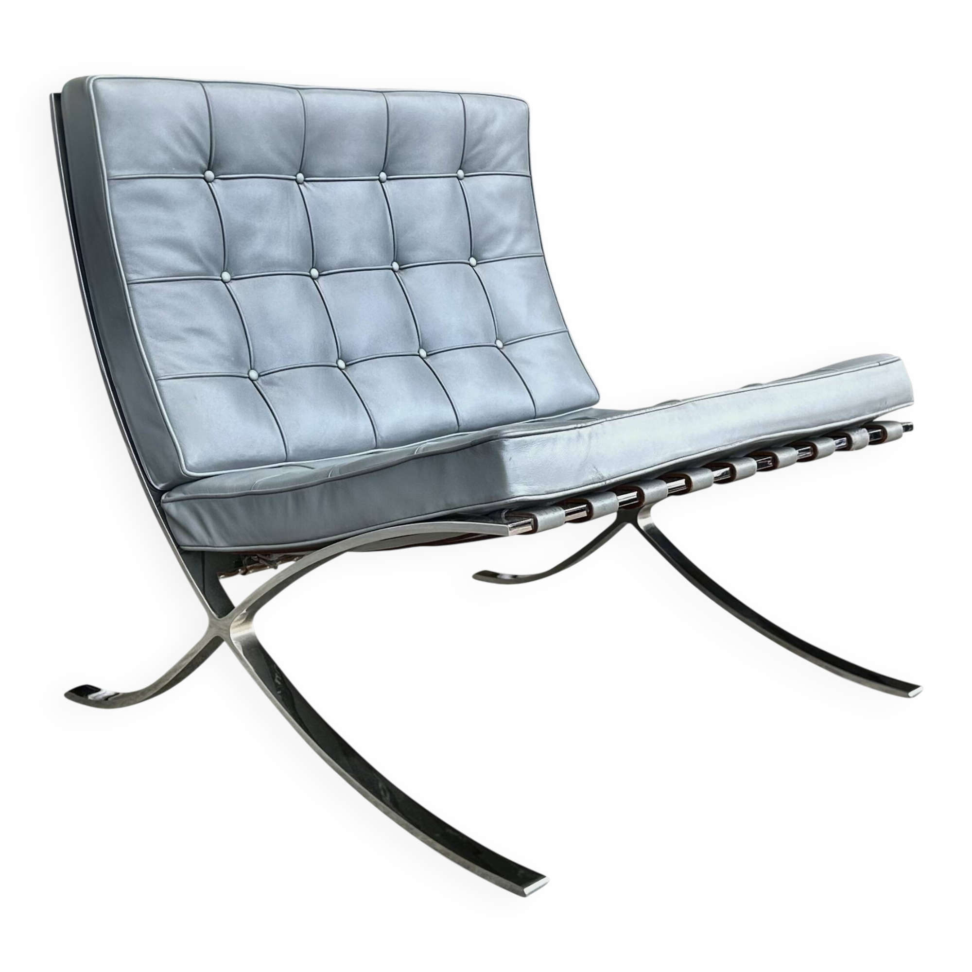 Barcelona lounge chair MR90 by Mies van der Rohe for Knoll 1980s