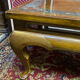 Chinese, Asian wooden coffee table nature peacock scene