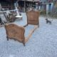 Lit style Louis XV en noyer (1 personne)