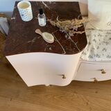 Commode coiffeuse rose