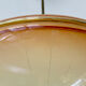 Vintage art deco pendant lamp, gradient glass, red beige, brass, 30 years