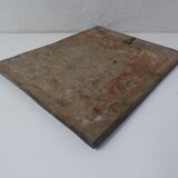 Painting on carved wood panel