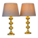 Scandinavian modern space age brass table lamps from Nafa, Sweden, 1970s, set of 2