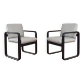 Chaises longues en cuir de style mid-century par Burkhard Vogtherr pour Rosenthal, années 1970.