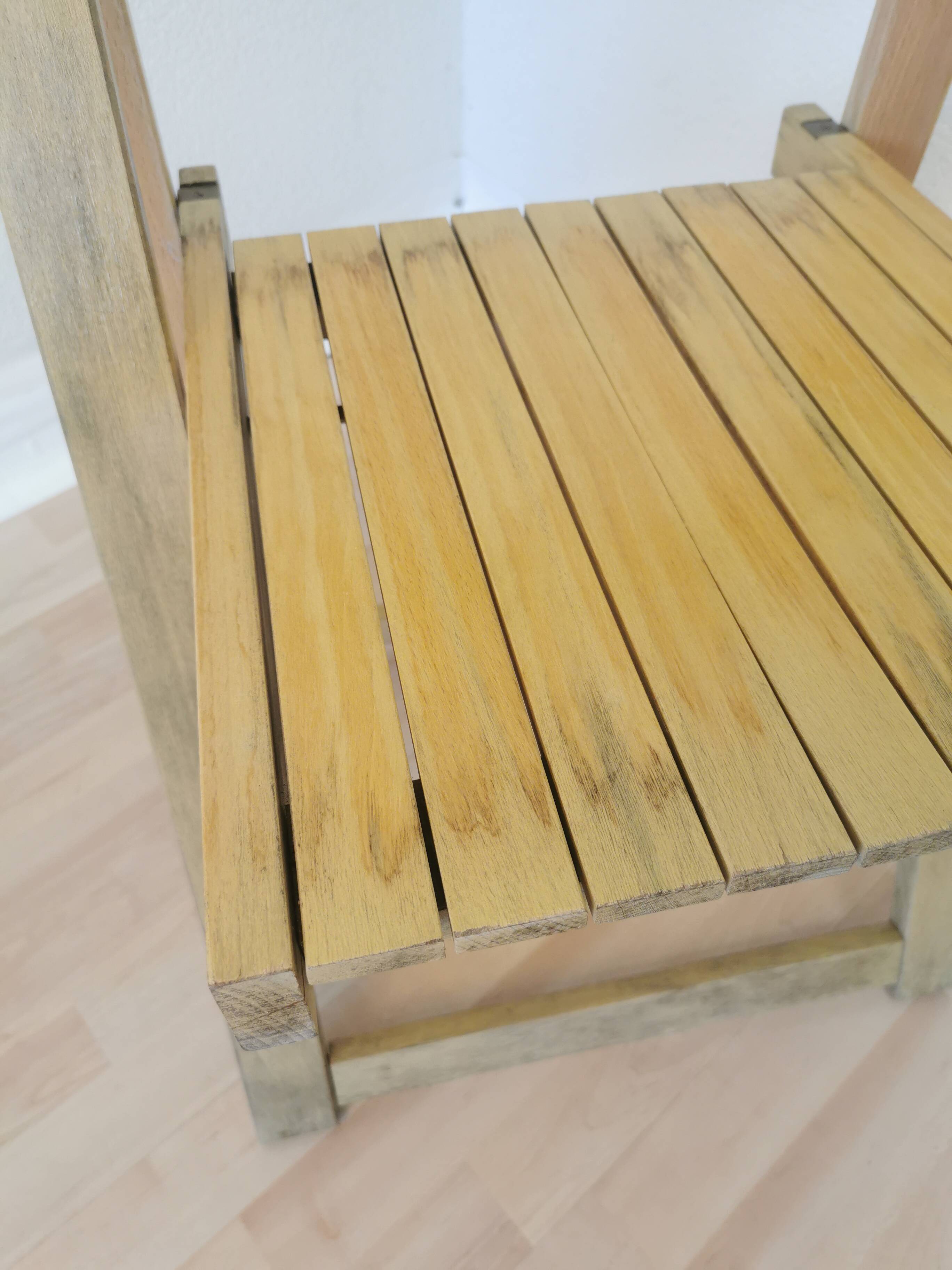 Vintage Aldo Jacober Folding Wooden Chair: Mid-Century Trieste Stool