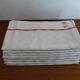 Lot de 7 torchons lin damassé monogrammés DL