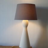 White ceramic table lamp - manufacture of Lunéville