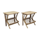 Pair of rattan bedside tables, France 1960