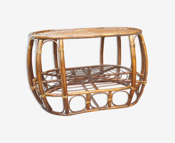 Vintage rattan coffee table