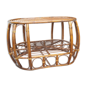 Vintage rattan coffee table