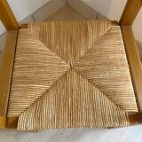 Pair of solid elm armchairs from Maison Regain