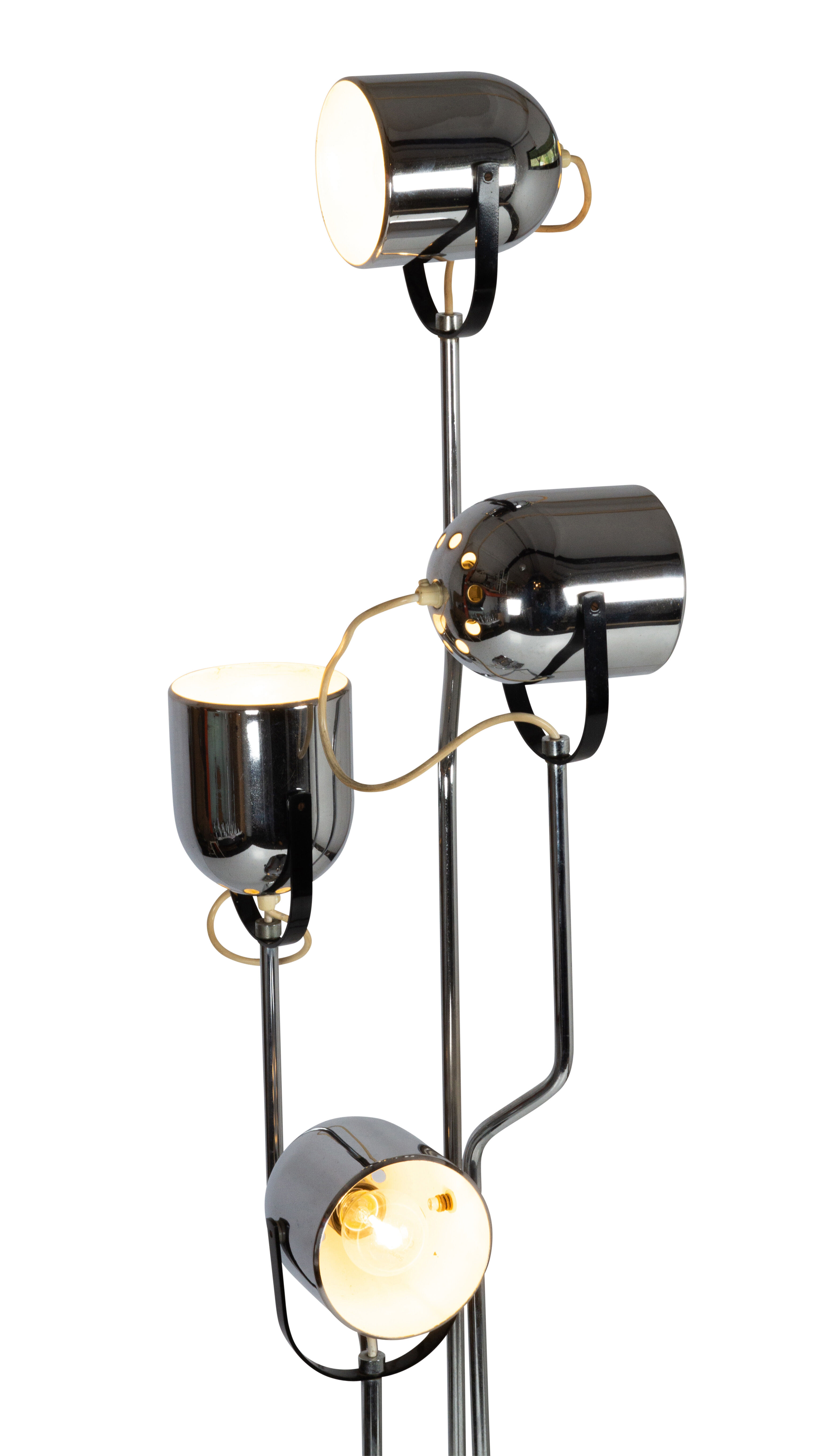 Goffredo Reggiani for Reggiani, chromed adjustable shades 1970'S