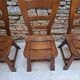 Brutalist oak chairs